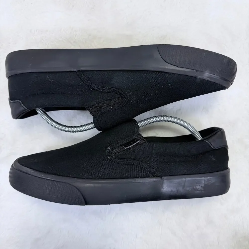 Lugz Bandit Black Canvas Slip On Mens Sneakers Size 10 Wide